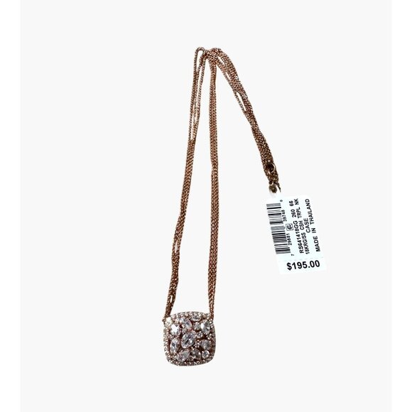 Giani Bernini 18K Rose Gold Over Sterling Silver Cubic Zirconia Pendant Necklace - Picture 3 of 13